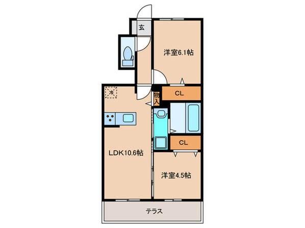 D-roomあけぼのの物件間取画像